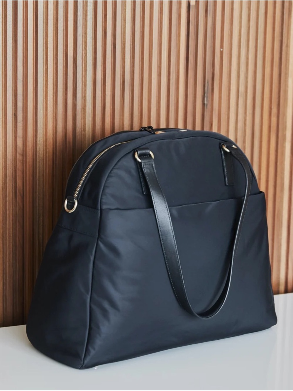 Lo & Sons O.G. 2 Laptop Tote Black Nylon with Gold Hardware size Medium